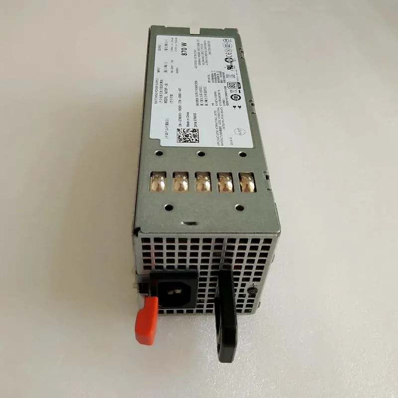 Rectangular silver PSU unit labelled PowerEdge T610 R710 870W