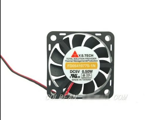 Black 40mm square cooling fan with two wires and no LED