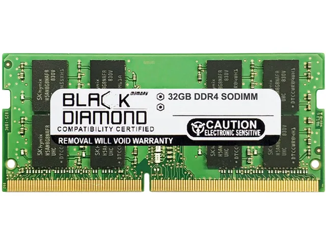 Black Diamond Memory Black Diamond Memory BD32G2666MQN28 32GB DDR4 2666 CL19 laptop RAM — toote foto