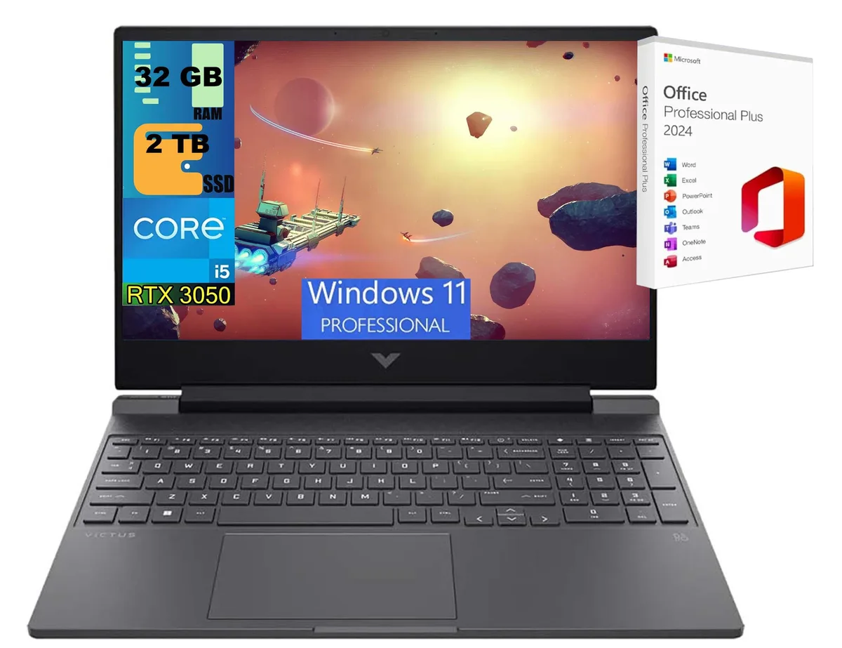 Black HP Victus 15 laptop closed showing matte finish and 15.6 inch screen size