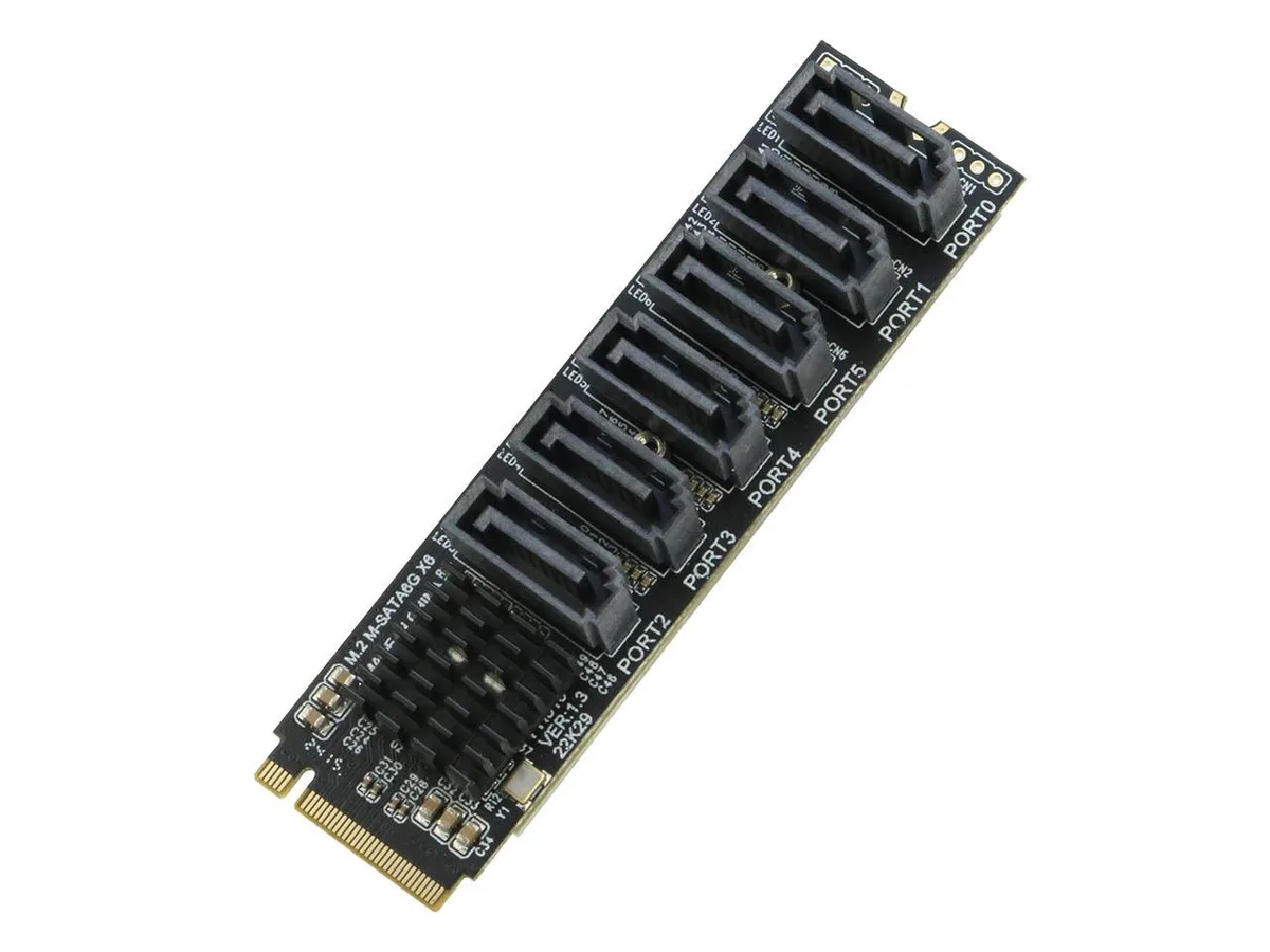 RIITOP RIITOP NVT6S M.2 NVMe to 6x SATA 3.0 expansion card — 제품 사진