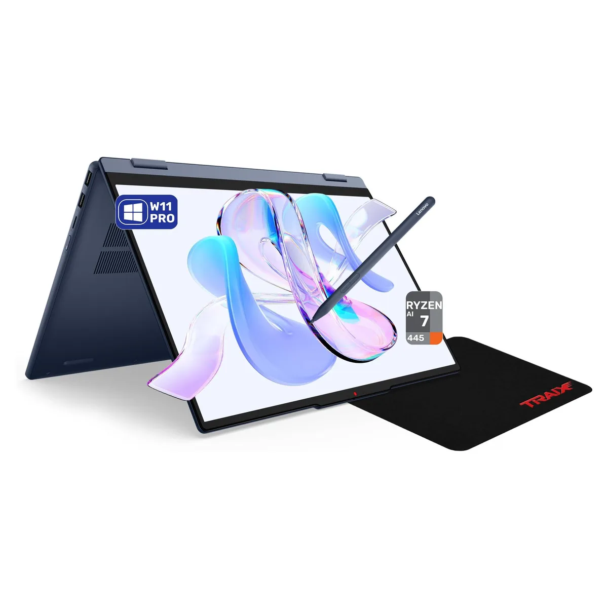 Cosmic Blue 2-in-1 laptop with 15.3 inch touchscreen and Lenovo Pen Gen 2