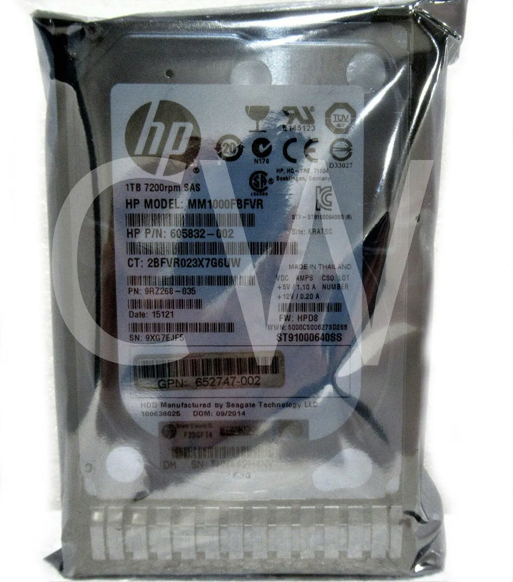 Silver 2.5 inch SAS hard drive in black smart carrier tray
