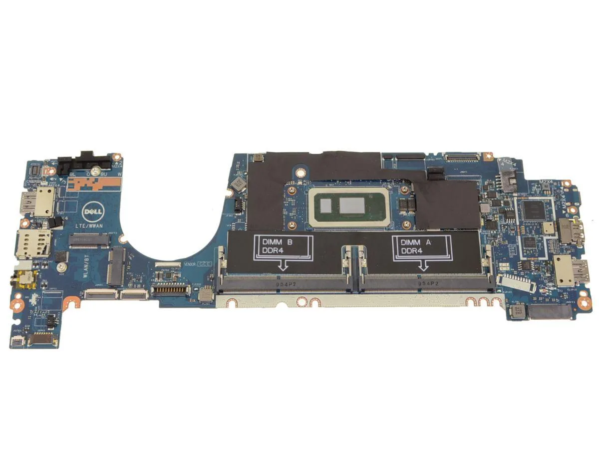 Green laptop motherboard with silver CPU socket and mounted components