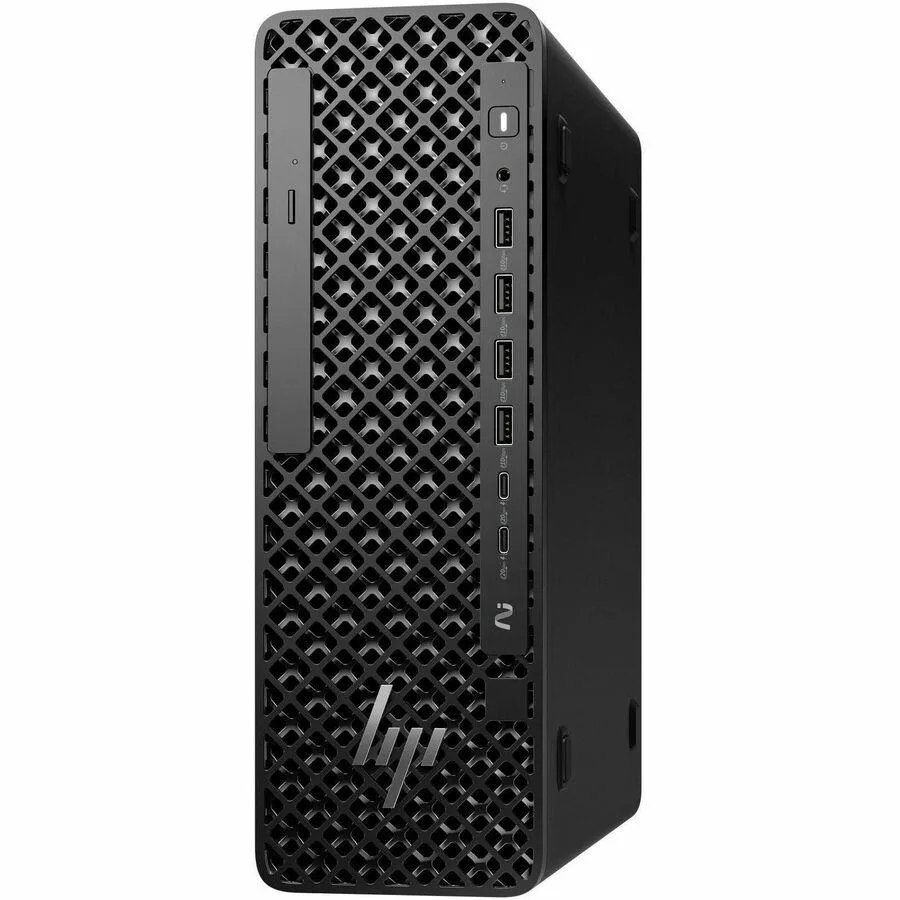 HP Z2 small form factor desktop, compact matte black chassis