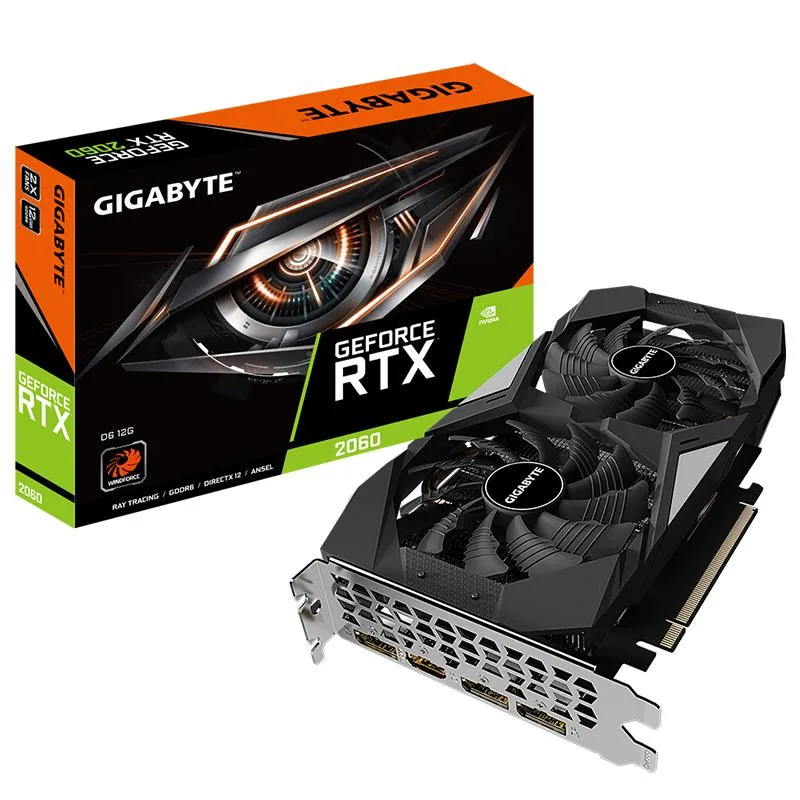GIGABYTE GIGABYTE GV-N2060D6-12GD GeForce RTX 2060 graphics card — toote foto