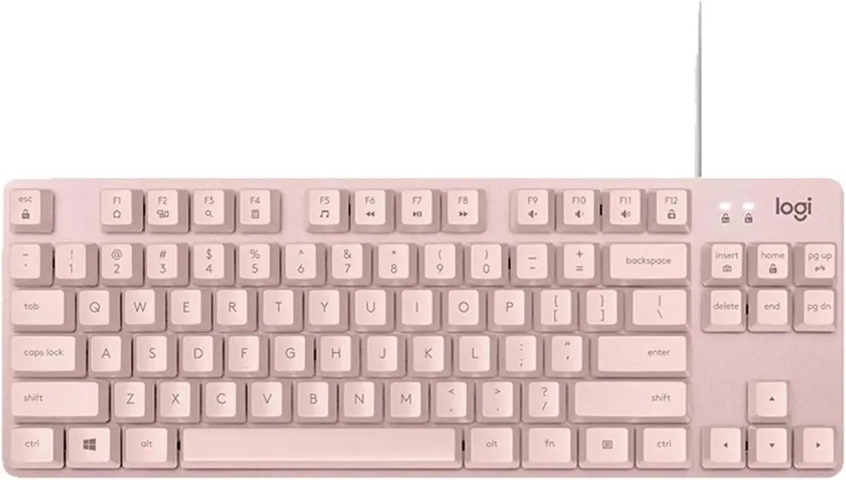 Logitech Logitech K835 TKL pink gaming keyboard, red switch, 84-key, pink — 商品写真