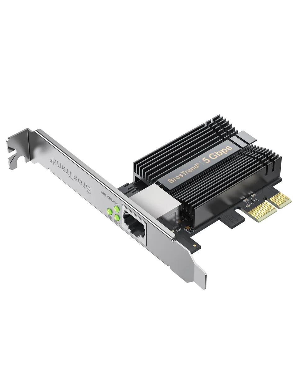 BrosTrend 5 Gbps PCIe Network Card P2 low-profile — product photo