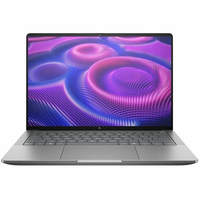Silver 14 inch laptop with touchscreen display and English keyboard