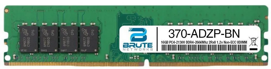 Green 288-pin DDR4 UDIMM module, 16GB 2666MHz 2Rx8 1.2V non-ECC
