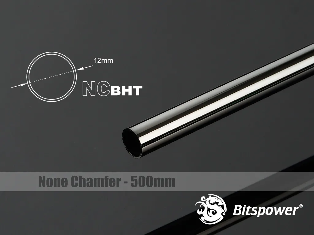 Bitspower Bitspower BP-NCBHT12BS-L500 Brass Link Tubing 12mm OD 500mm Black Sparkle — photo du produit