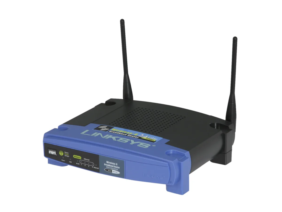 Linksys Linksys WRT54G wireless router 54 Mbps 2.4 GHz — foto del producto
