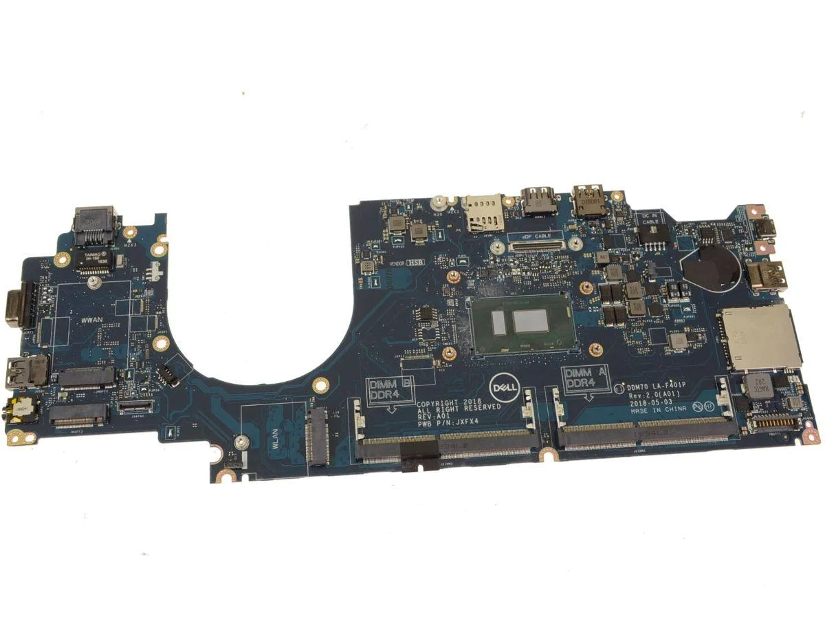 Green Dell Latitude 5490 motherboard with i5-8350U 1.7GHz processor installed