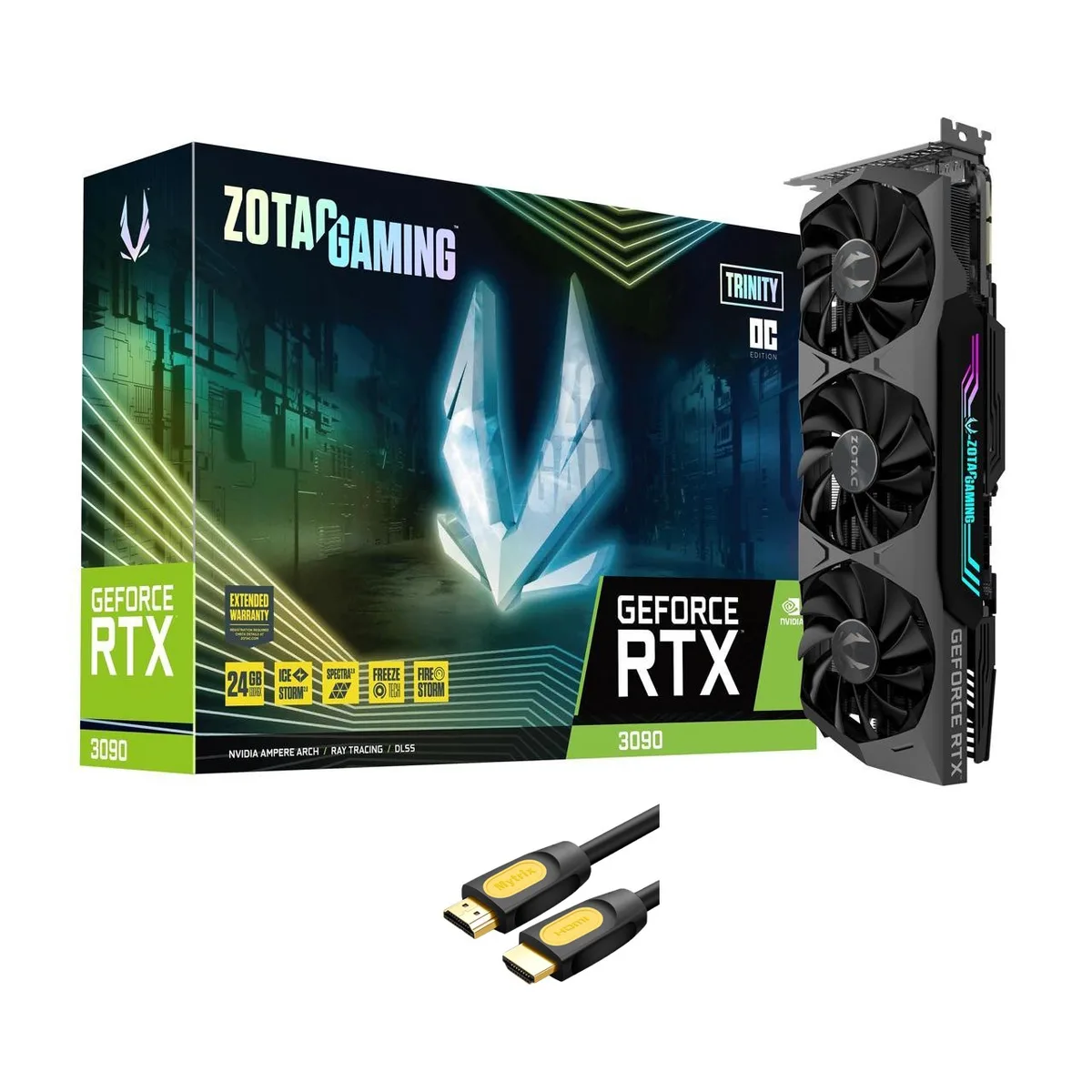 ZOTAC ZOTAC GeForce RTX 3090 Trinity OC ZT-A30900J-10P graphics card — product photo
