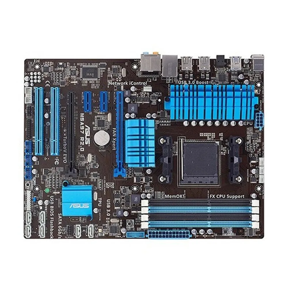 Green ATX motherboard with black slots and silver heatsinks