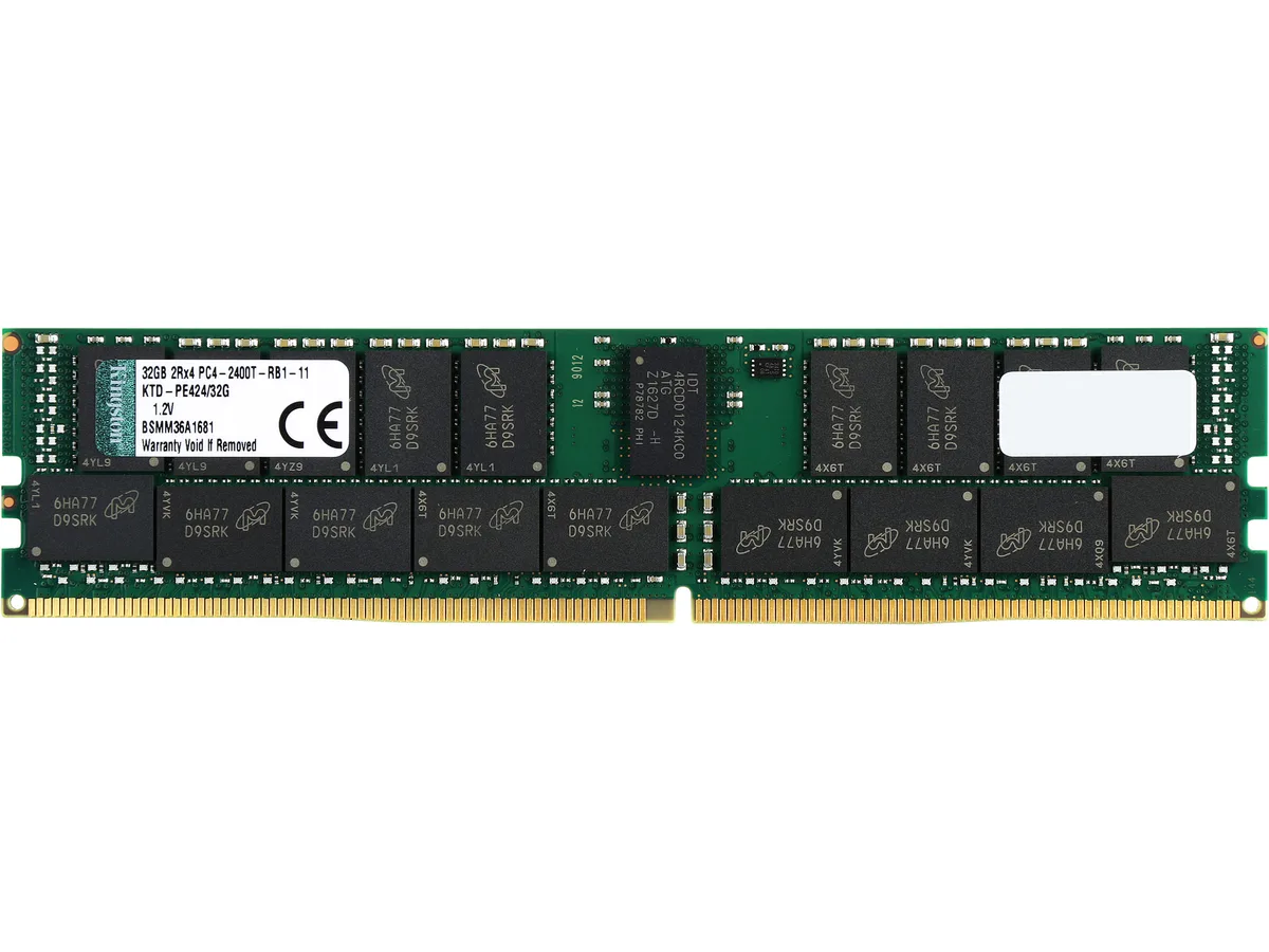Kingston Technology Corp. Kingston Technology Corp. KTD-PE424/32G 32GB DDR4 2400 ECC Reg DIMM memory upgrade — ürün fotoğrafı