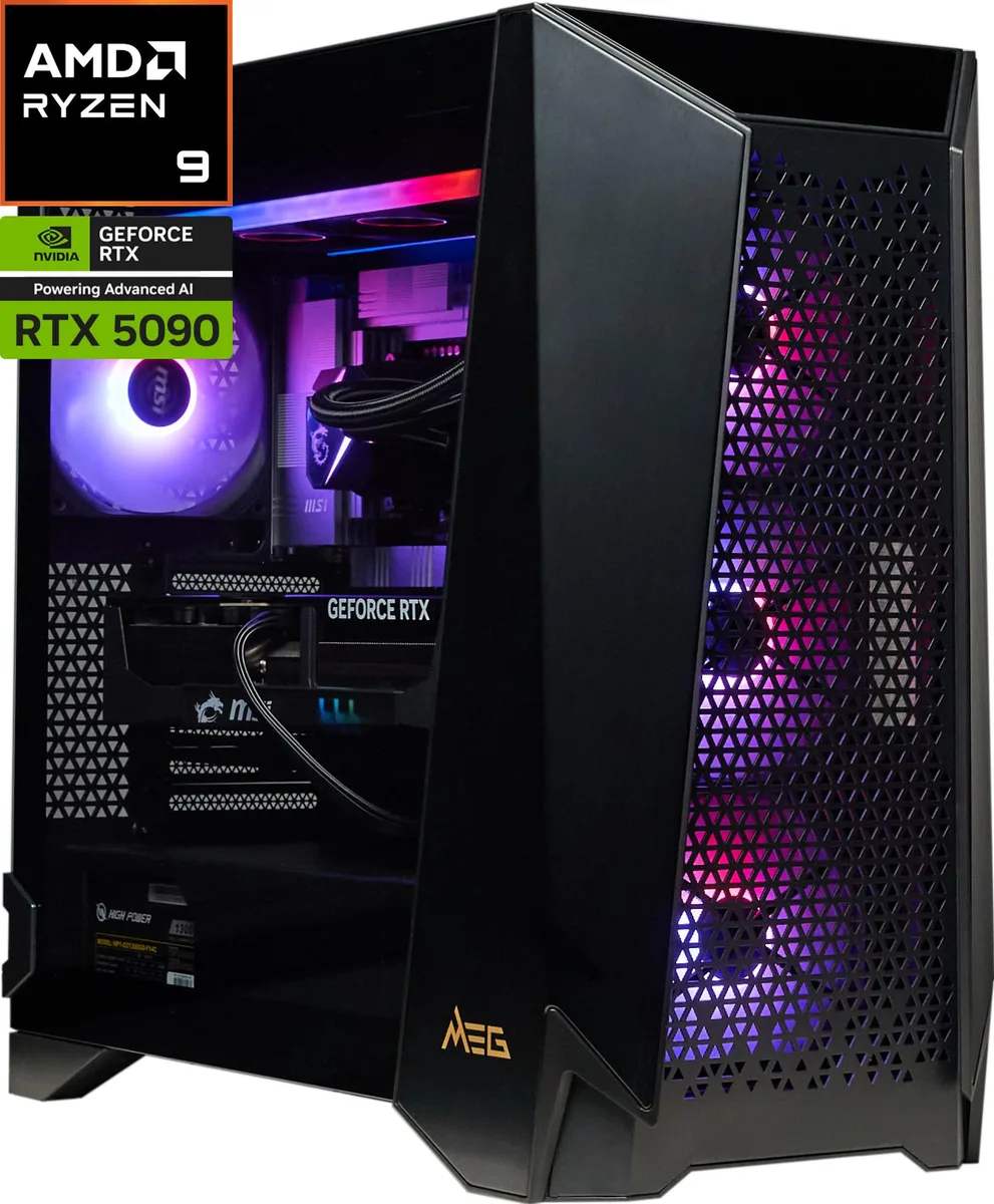 MSI Infinite ZS tower in Prospect 700RL finish with liquid cooling and front RGB lighting