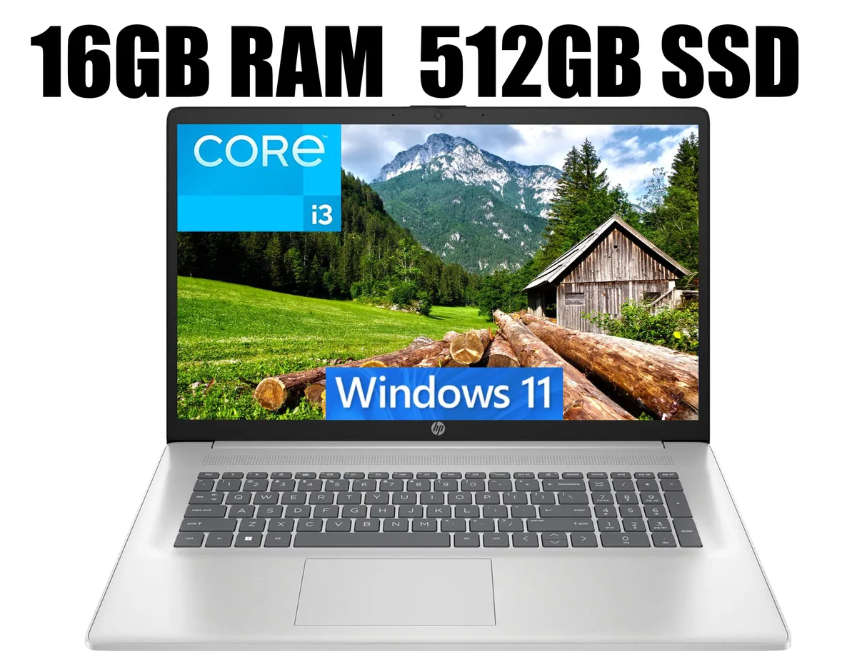 HP HP 17 Business Laptop i3-1125G4 16GB 512GB 17.3 HD+ Silver — product photo