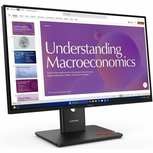 23.8 inch Lenovo ThinkVision IPS monitor with ergonomic stand