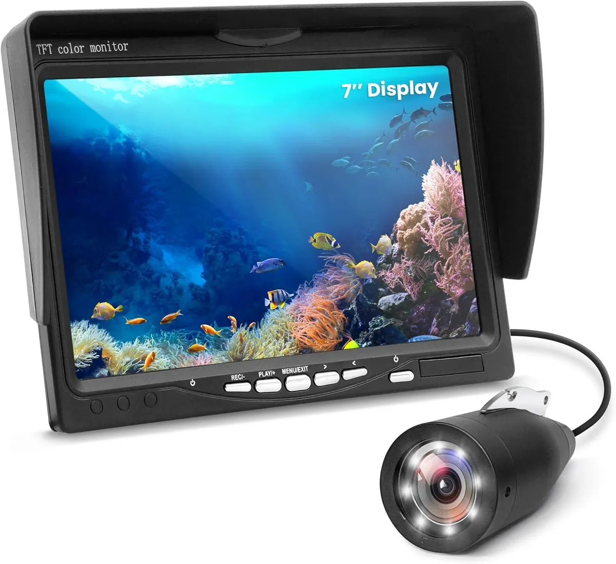 Pyle Pyle PLMRCDV72BK 7'' Underwater Fishing Camera 1000TVL DVR 12 IR IP68 4500mAh — fotografija izdelka