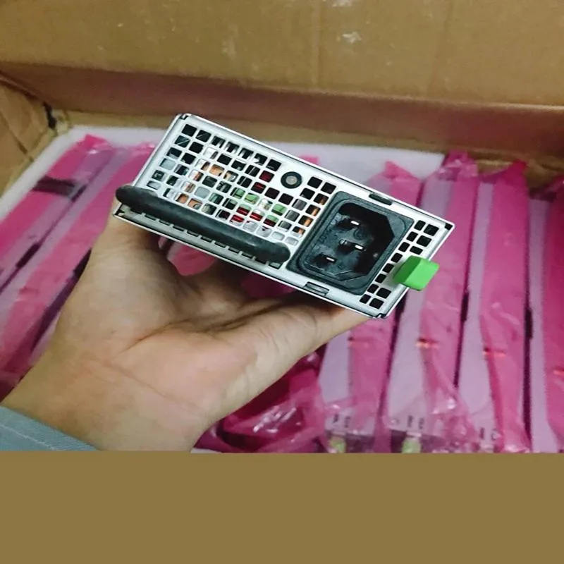 Rectangular black metal ATX power supply unit