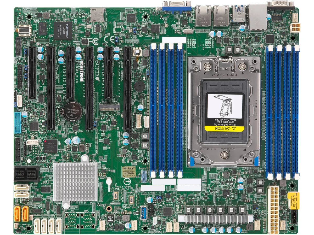 Supermicro Supermicro MBD-H11SSL-C-O server motherboard EPYC 7000-series — 商品照片