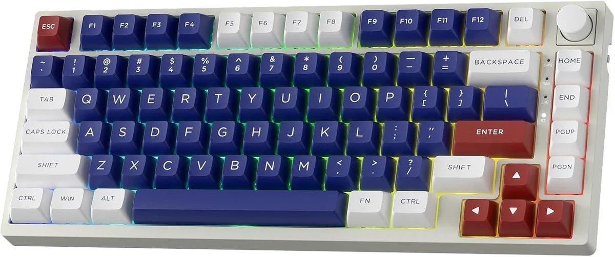 TUKO TUKO Nimbleback NB831 75% Wireless 81-Key Hot-Swappable Mechanical Gaming Keyboard with Knob — zdjęcie produktu