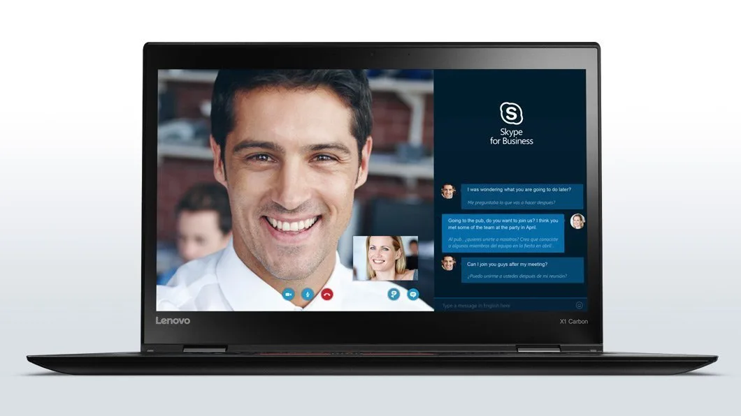 Black 14-inch ThinkPad X1 Carbon ultrabook with matte display and carbon-fiber finish
