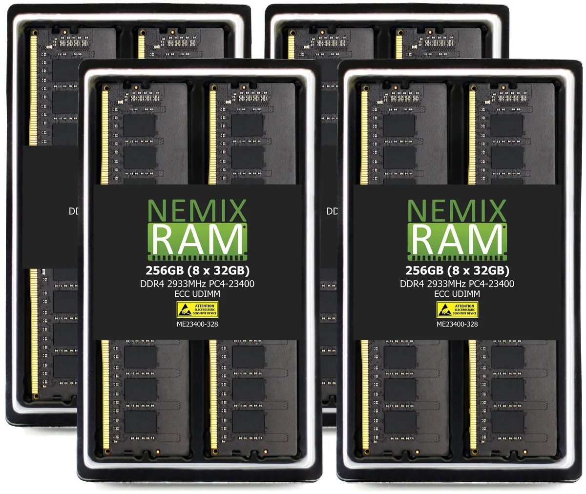 NEMIX RAM NEMIX RAM 256GB (8x32GB) DDR4 2933 ECC UDIMM CL21 1.2V server RAM — photo du produit