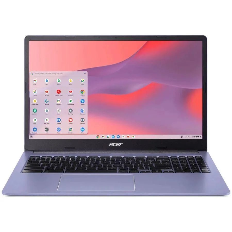 Purple 15.6 inch Acer 315 laptop closed lid