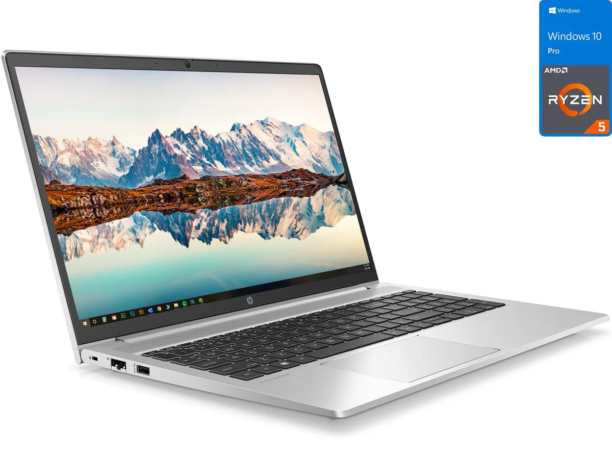 Silver 14 inch HP ProBook laptop with IPS display