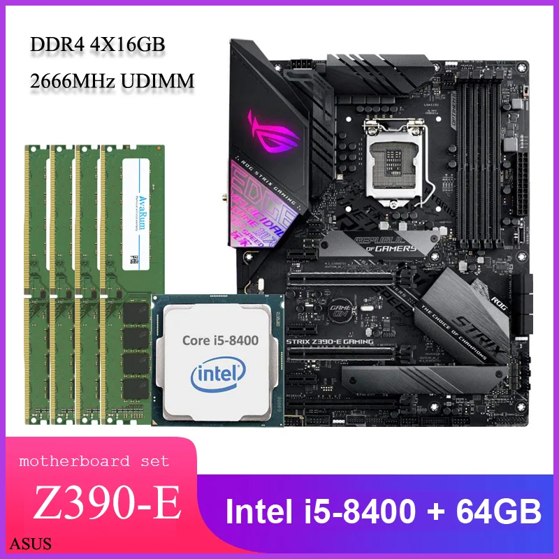 Avarum Avarum ROG STRIX Z390-E Gaming Combo i5-8400 64GB DDR4 embedded solution — product photo