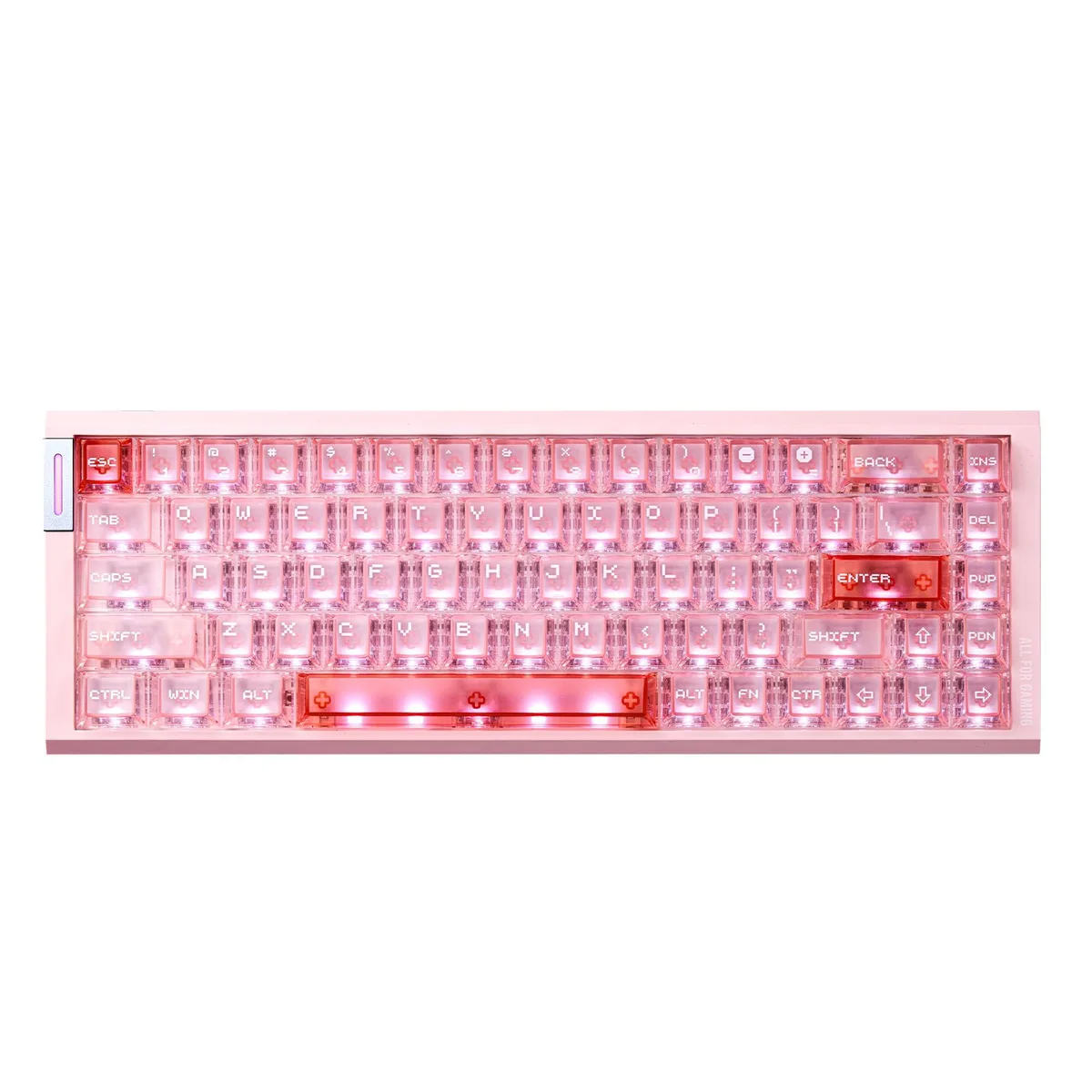 Vszerda Vszerda RS6 Air Hall Effect Gaming Keyboard 65% 68-Key Pink-Zen — foto produk