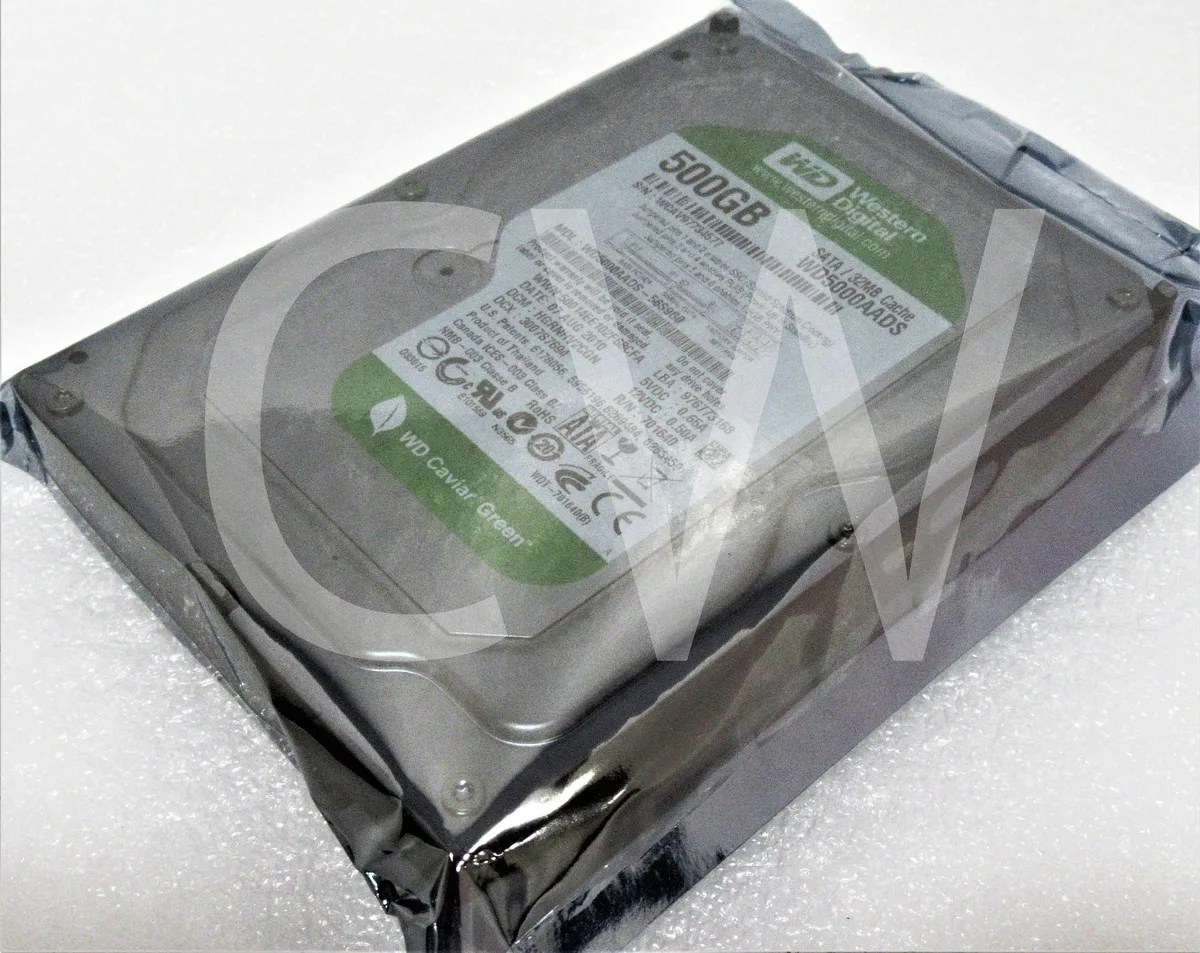 Western Digital Western Digital WD5000AADS Caviar Green 500GB 5.4K RPM 32MB 3.5" SATA internal hard drive — produktbild
