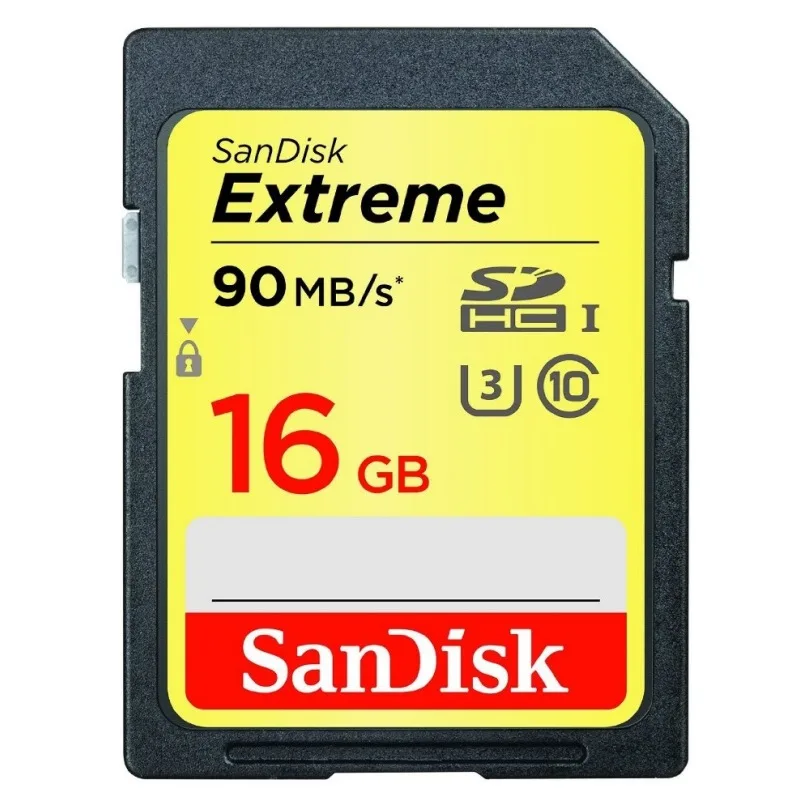 SanDisk SanDisk Extreme 16GB SDHC UHS-I U3 Class 10 90MB/s memory card — vörumynd
