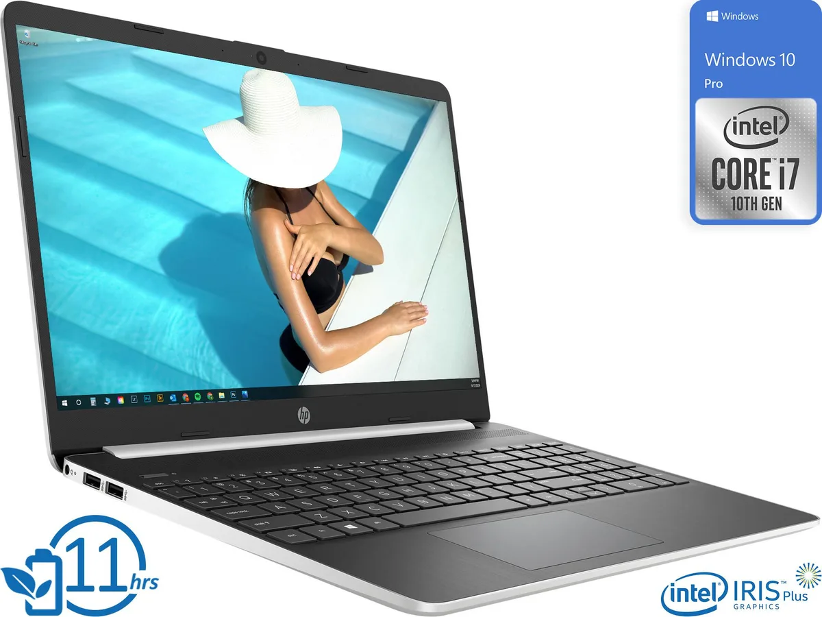 HP HP 15 laptop i7-1065G7 8GB 256GB NVMe 15.6" HD Windows 10 Pro — product photo