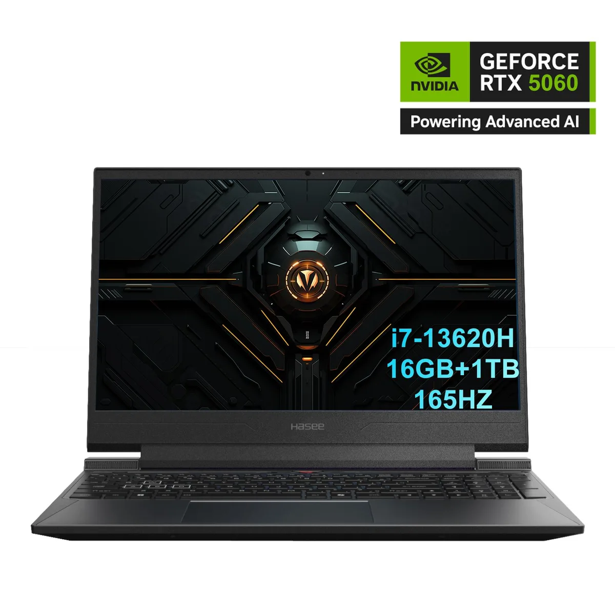 Hasee Hasee S8 gaming laptop Desert Black i7-13620H RTX 5060 15.6 165Hz — product photo