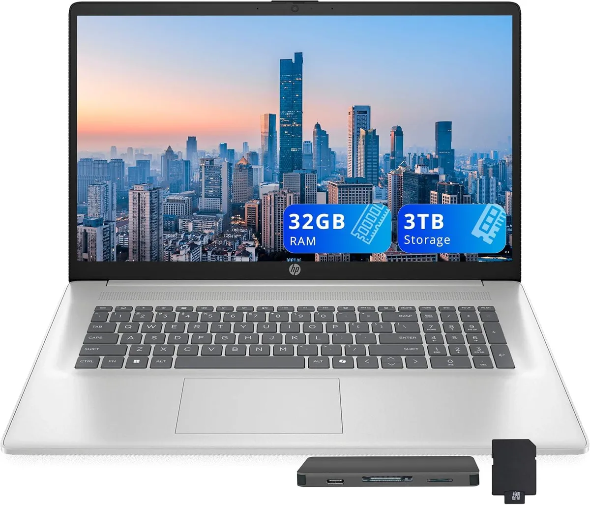 HP HP 17.3" Business Laptop i7-1355U 32GB 2TB SSD + 1TB Dock Silver — 제품 사진
