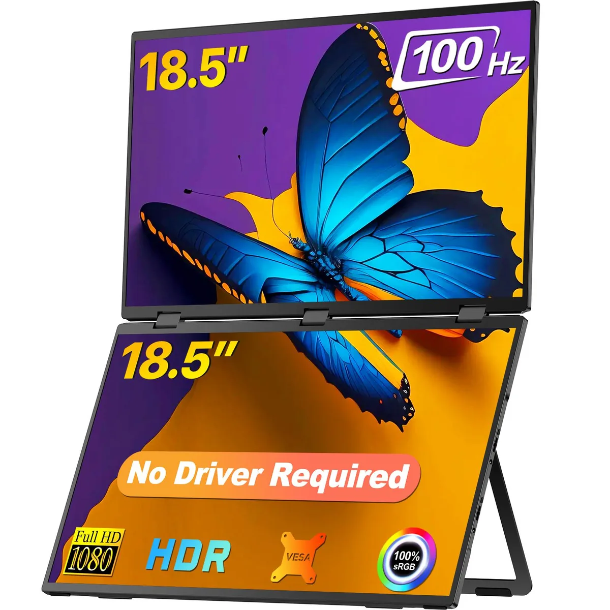 Uperfect Uperfect 18.5" 100Hz Dual Portable Monitor — صورة المنتج