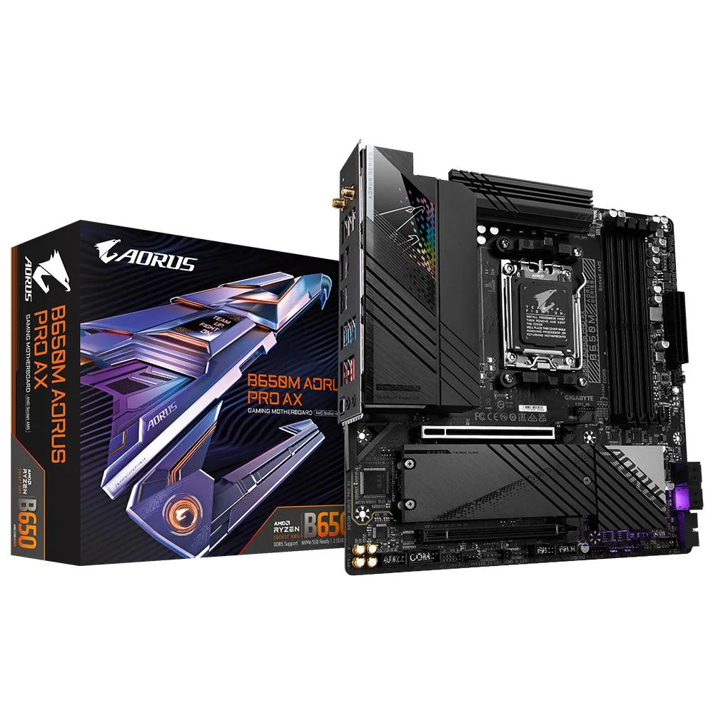GIGABYTE GIGABYTE B650M AORUS PRO AX AMD motherboard — photo du produit