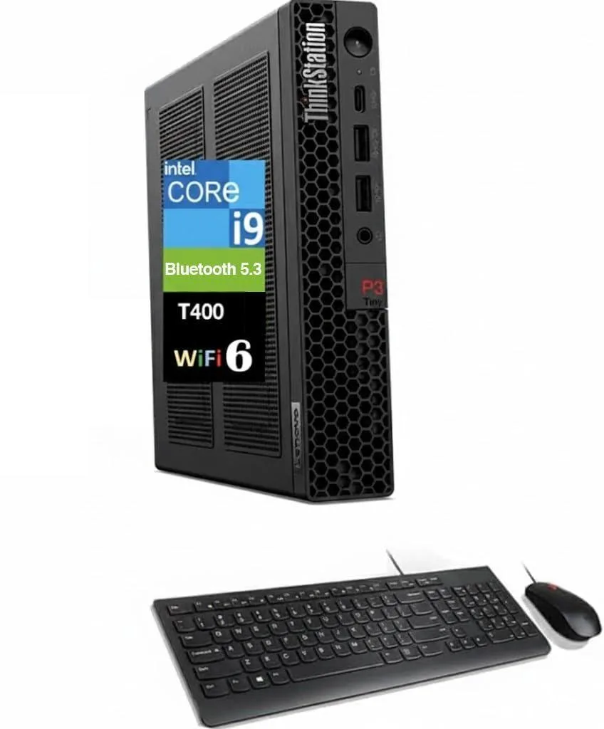 Small black mini desktop, square compact chassis