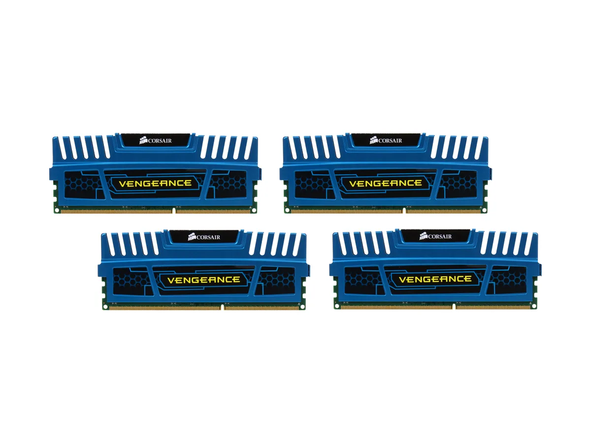 Corsair Corsair CMZ16GX3M4A1600C9B 16GB (4x4GB) DDR3 1600 CL9 desktop RAM — product photo