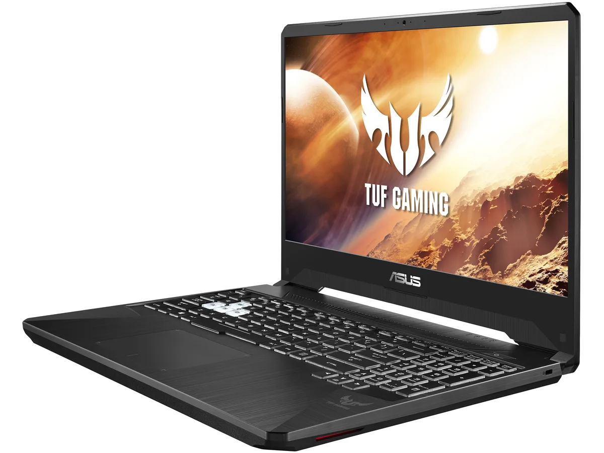 Black 15.6 inch gaming laptop with thin profile and military standard construction