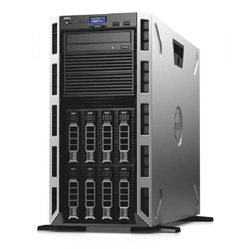 Tower server chassis with eight front drive bays and dual power supplies