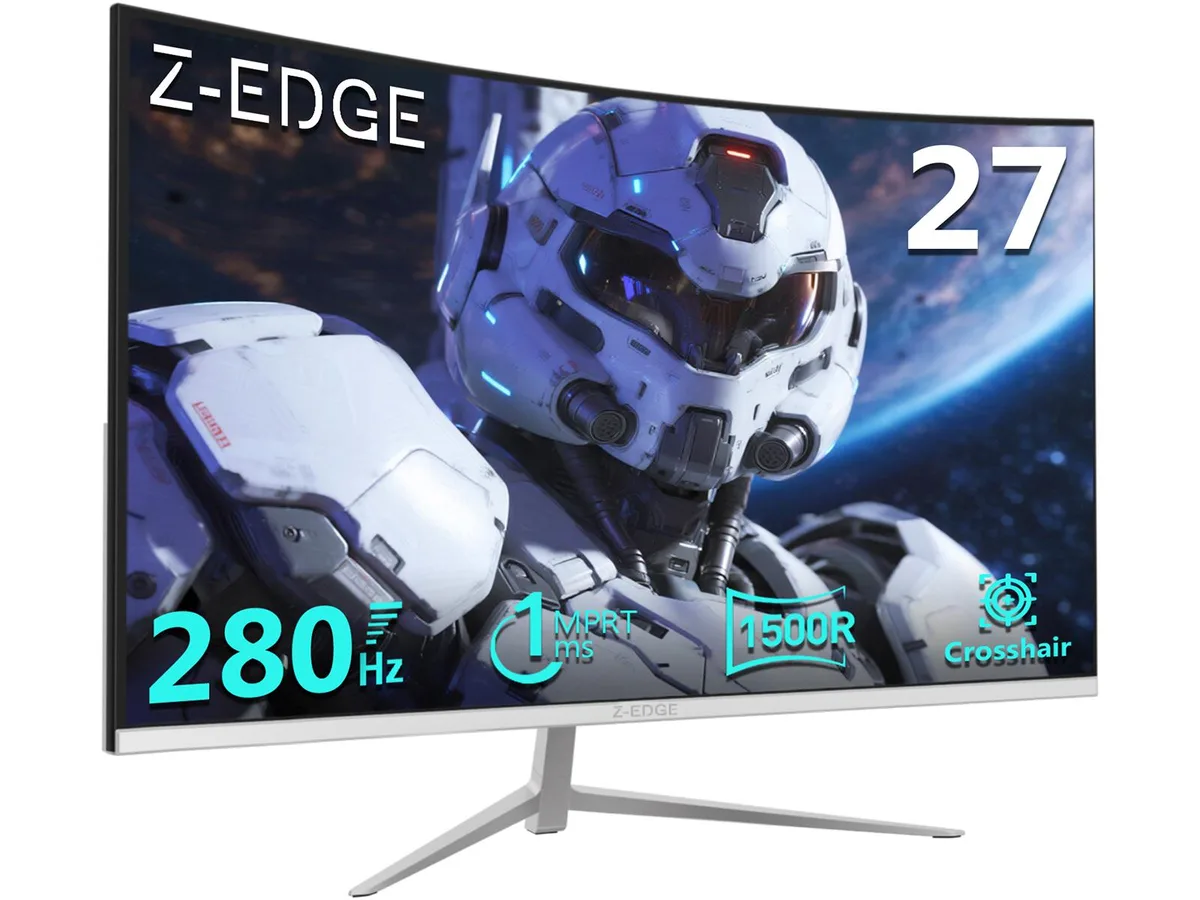 Z-EDGE Z-EDGE UG27P-White 27" Curved Gaming Monitor 280Hz 1ms — product photo