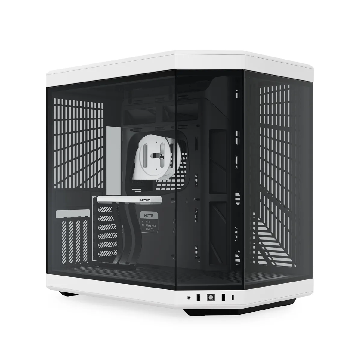 HYTE HYTE Y70 CS-HYTE-Y70-BW Dual Chamber Mid-Tower ATX PC Case White/Black — fotografija proizvoda
