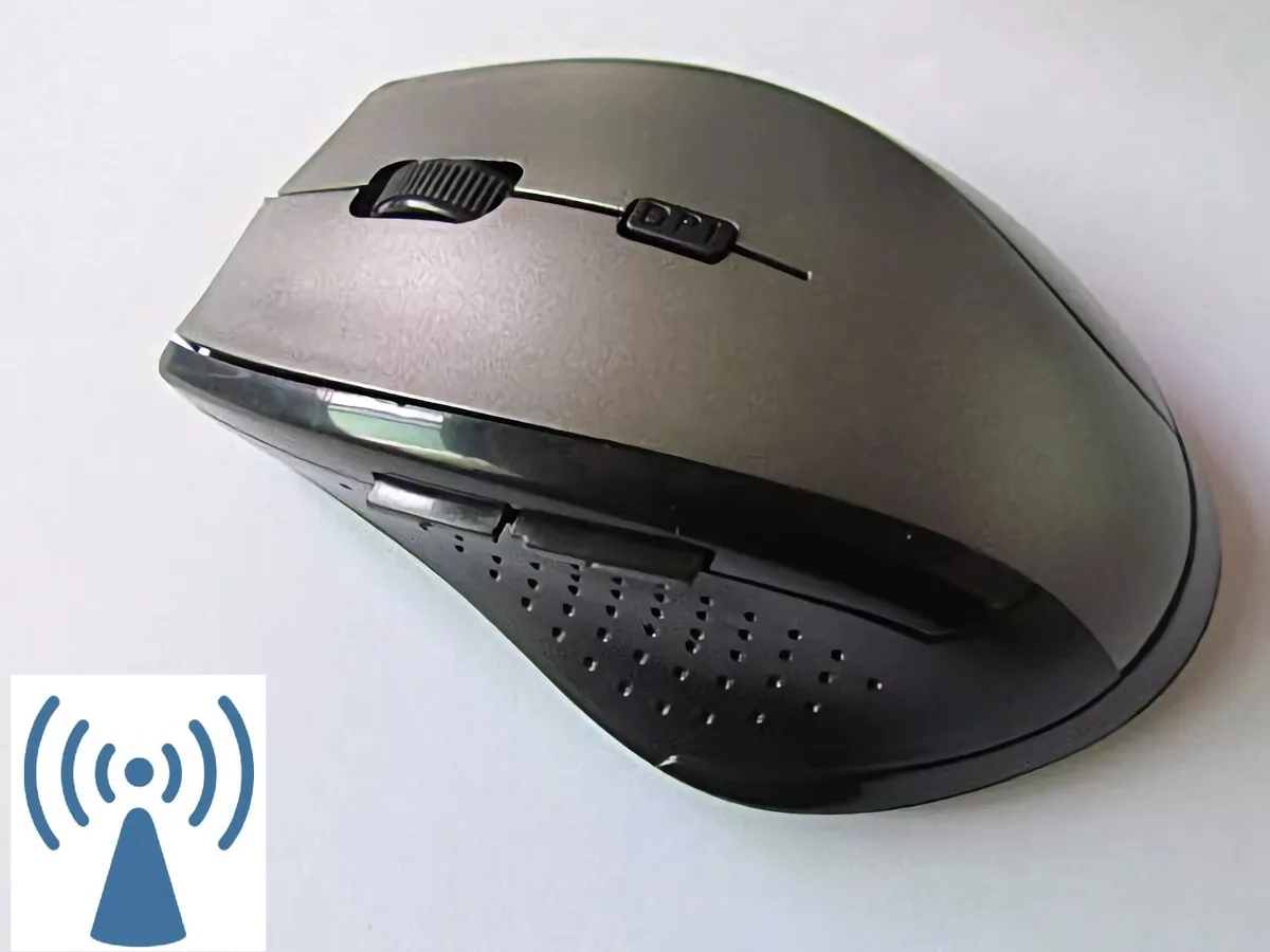 Corn Electronics Corn Electronics 1200 DPI Wireless Gaming Mouse Black/Grey — foto del producto