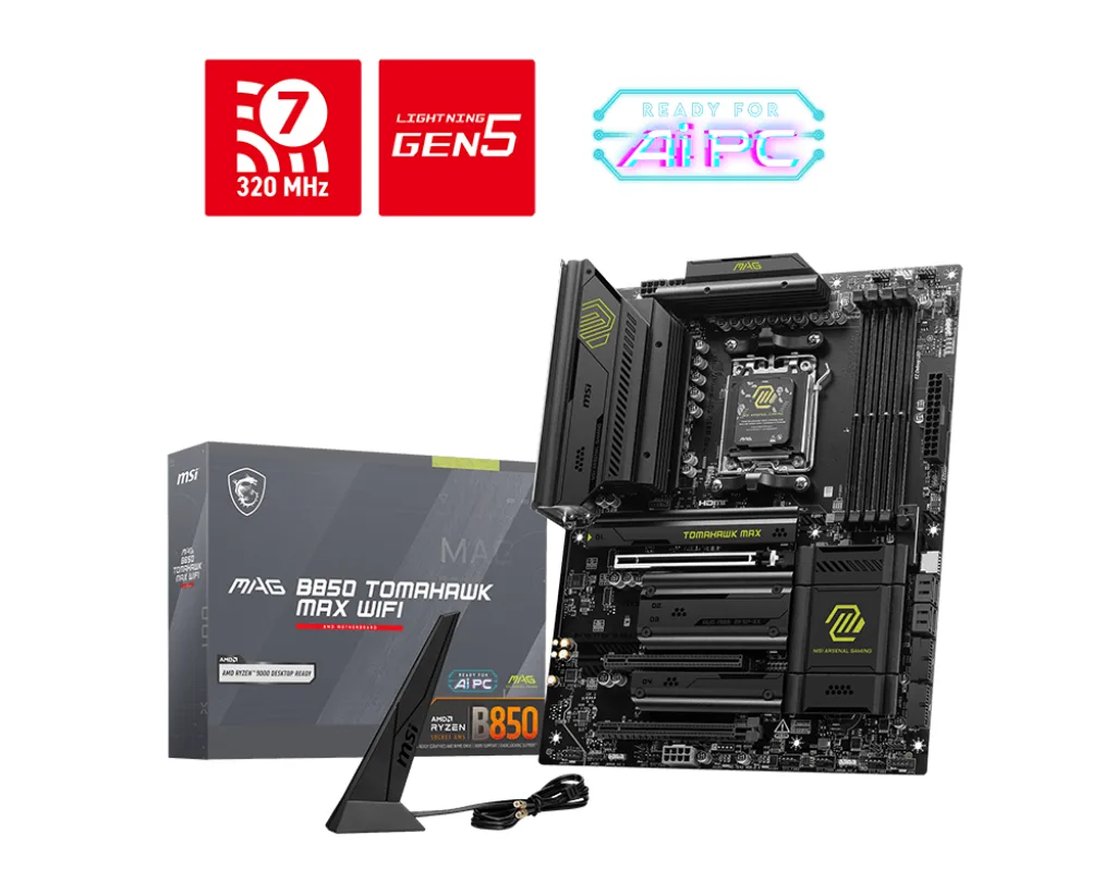 MSI MSI MAG B850 TOMAHAWK MAX WIFI AMD motherboard — product photo