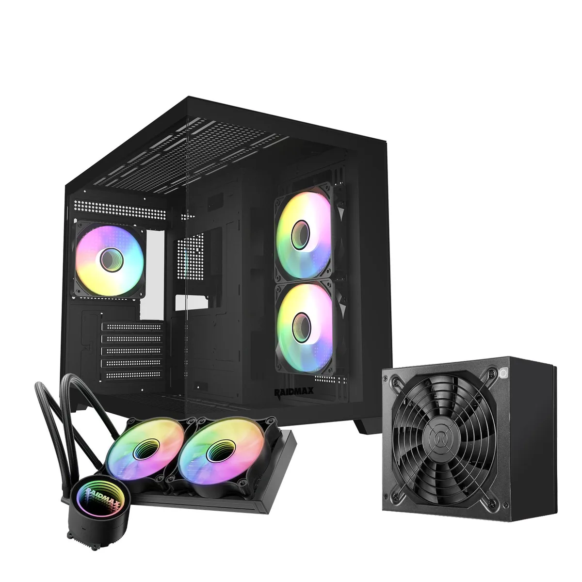 Raidmax Raidmax CS-I600TBFP700C240 PC Case, 700W PSU, 240mm AIO, 3 ARGB Fans — product photo