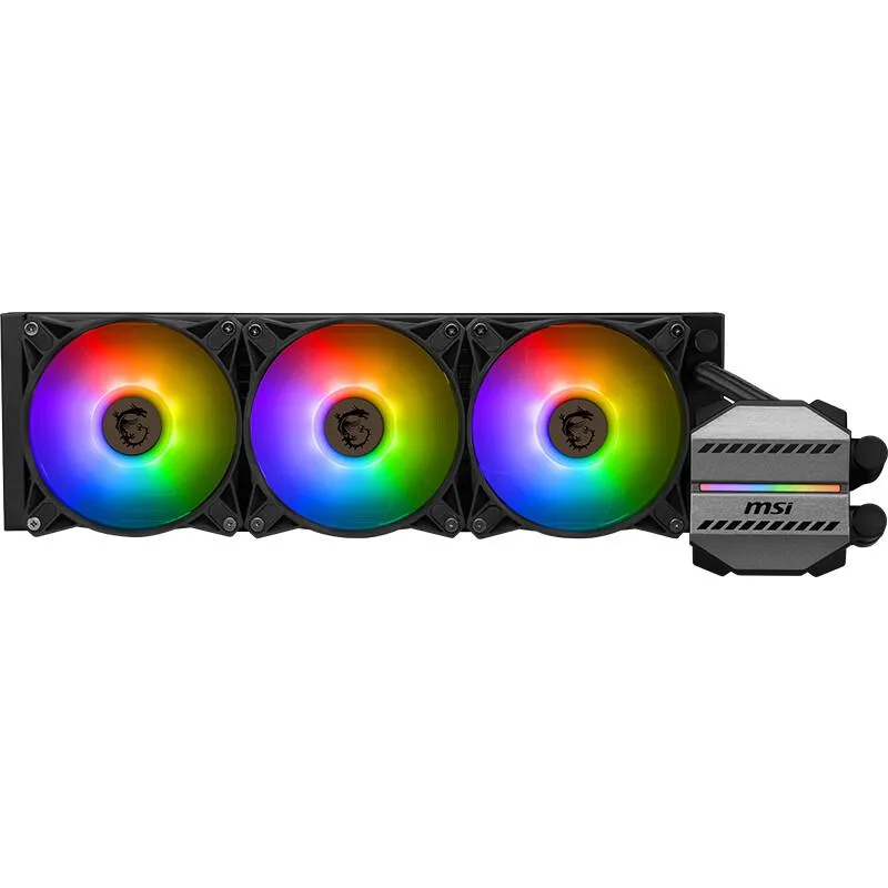 MSI MSI MAG CORELIQUID M360 liquid cooler 360mm radiator 3×120mm ARGB fans — product photo